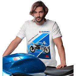 T-Shirt Suzuki GSX-R blanc 2021