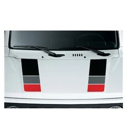 KIT STICKERS DE CAPOT GRIS/ROUGE/NOIR SUZUKI